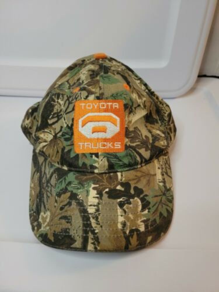 Toyota Trucks Adult Embroidered Baseball Cap Hat Camo & Orange Adjustable Tundra